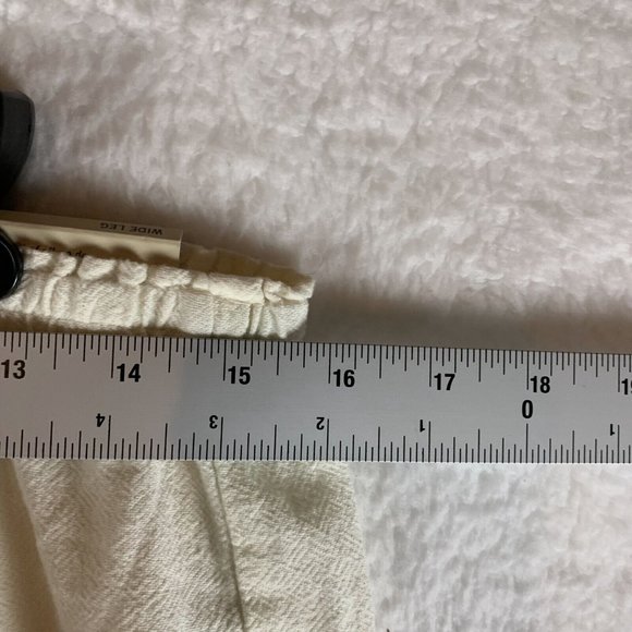 Soft Surroundings Pants Women's Medium Ivory Cotton Pull On Wide Leg 7811 - Picture 6 of 9